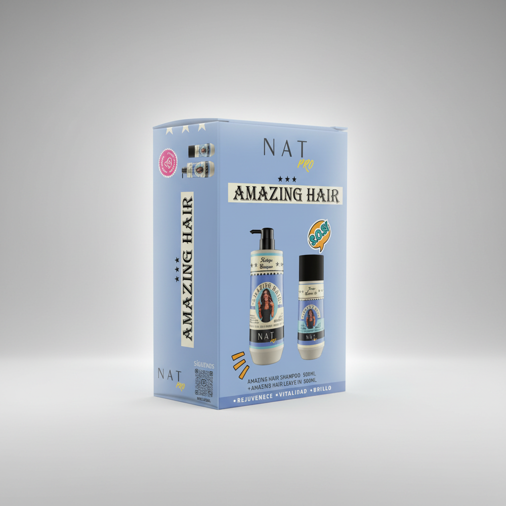 Combo Amazing Hair - Shampoo + Leave In Para Cabello Frágil