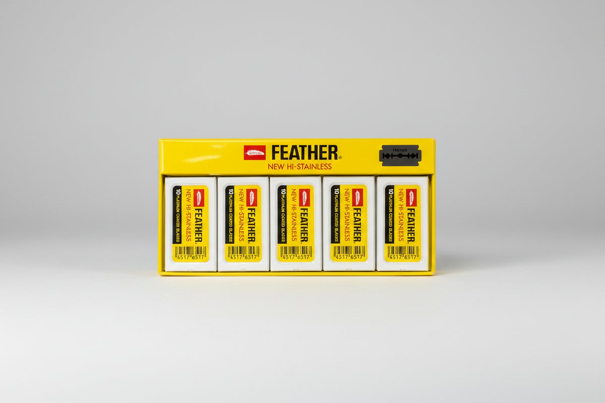 Displey de 10 unidades hojas de Afeitado feather
