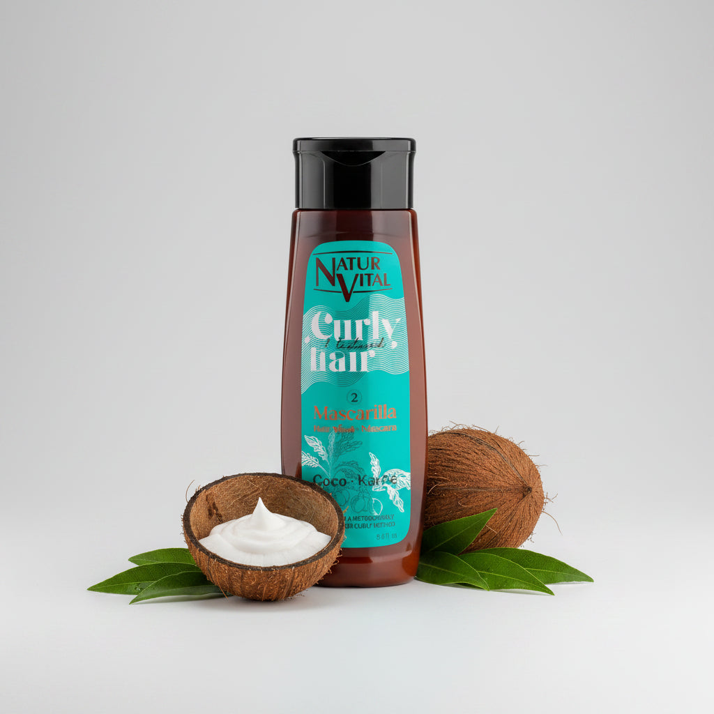Mascarilla Curly para cabello Crespo, Rizado, Ondulado o Texturizado, Naturvital