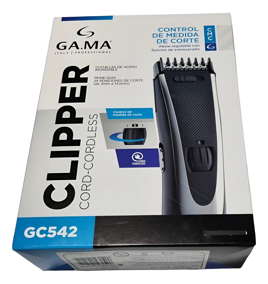 Cortadora De Cabello Gama Gc542 Clipper Acero Inox 24 Cortes